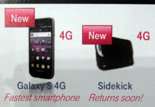the new sidekick 4g. Also the new